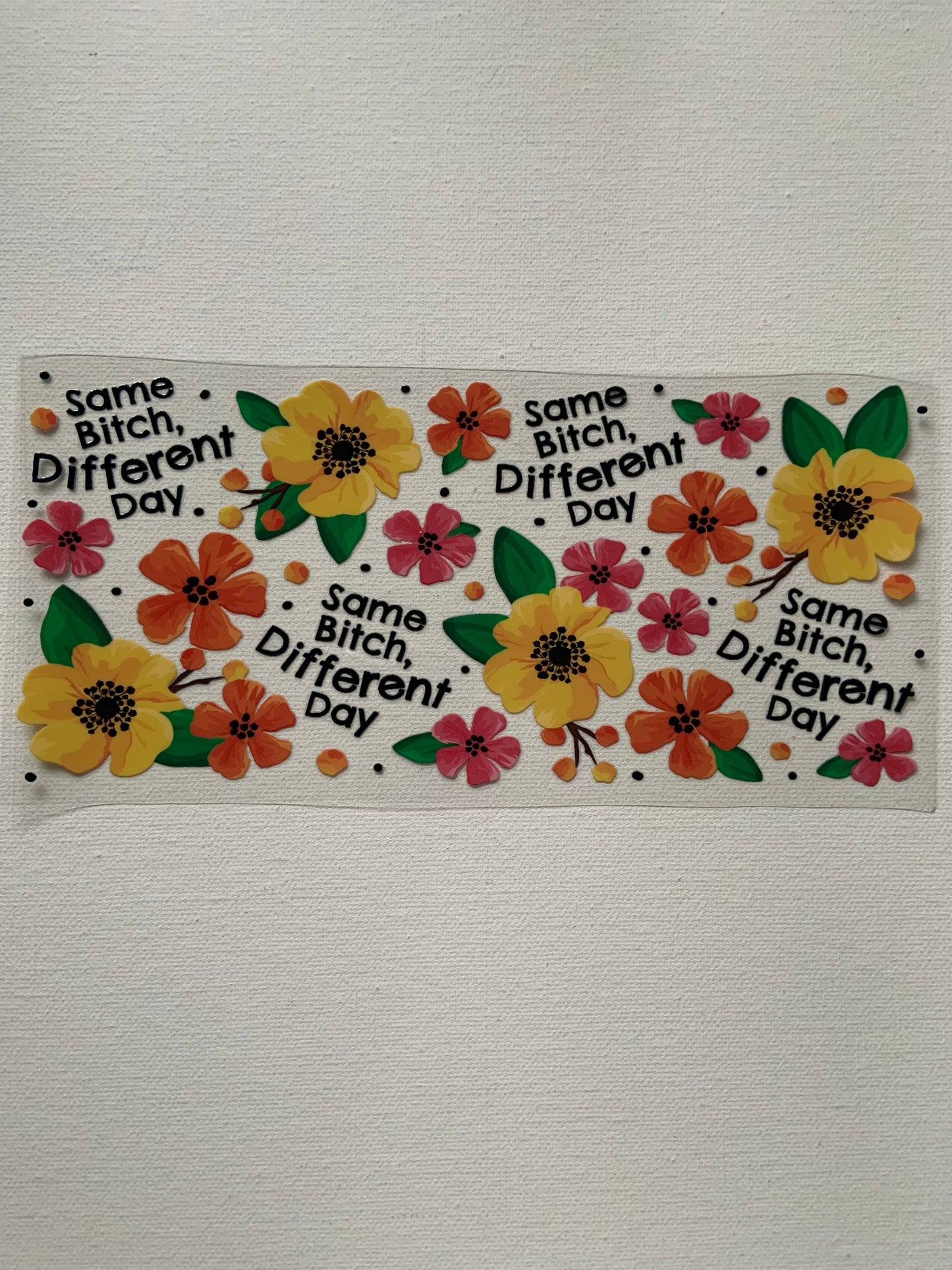 “Same bitch , different day” decal