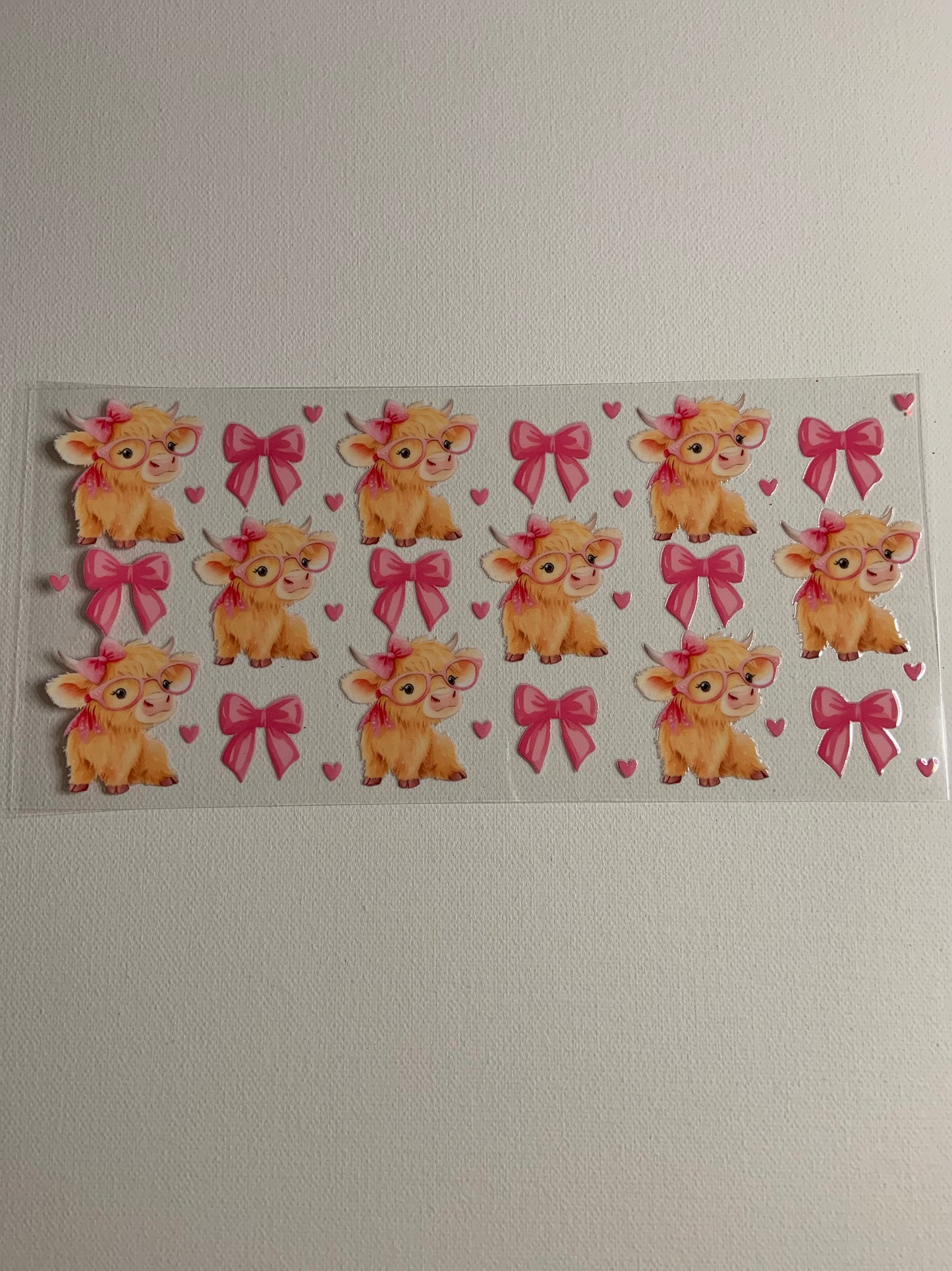 Cow and Bows Decal