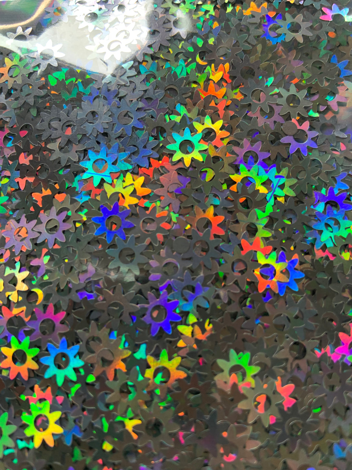 Shaped glitter, silver flowers, 10 grams of products ( without packaging)