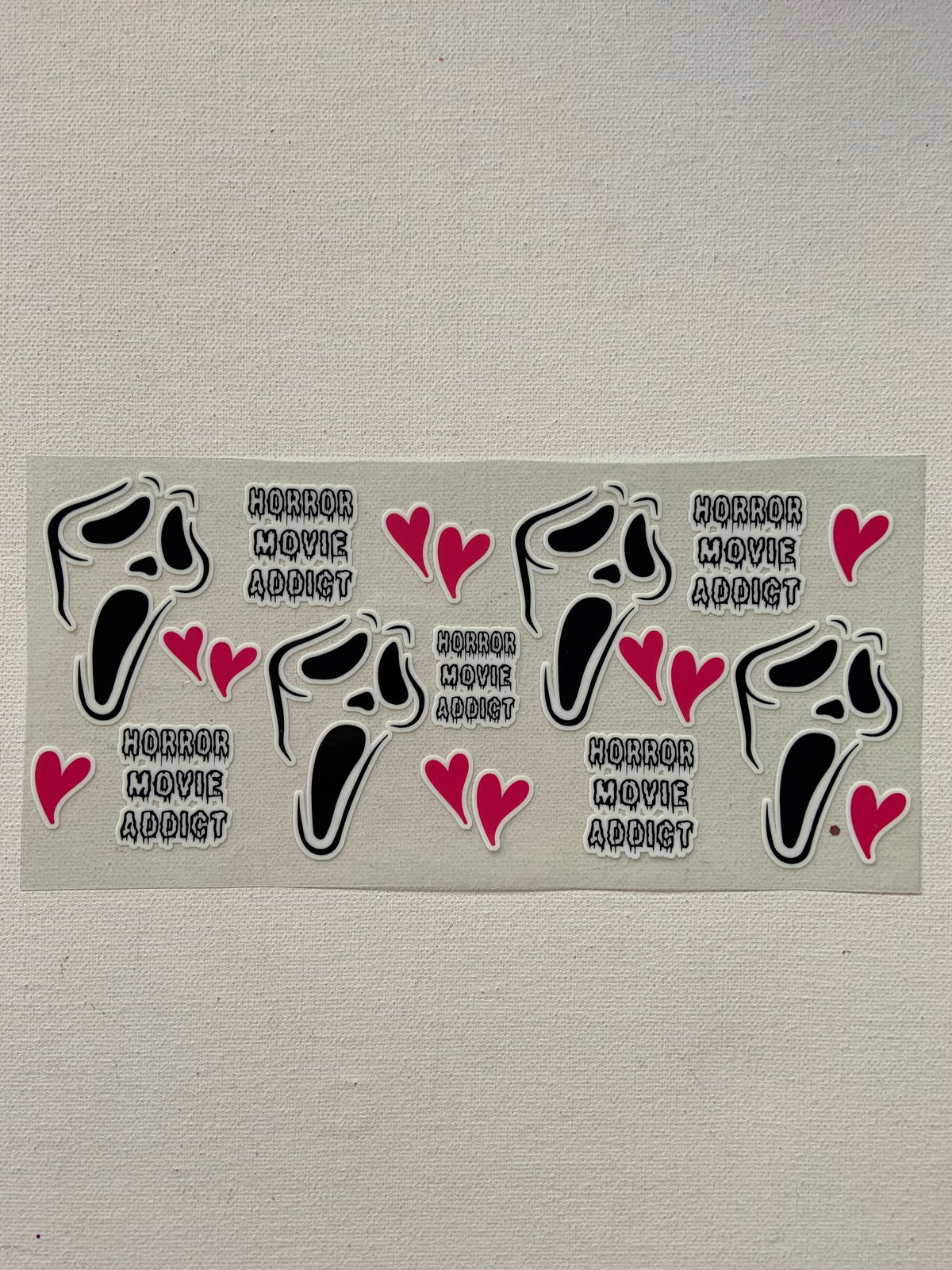 Scream glow in the dark decal