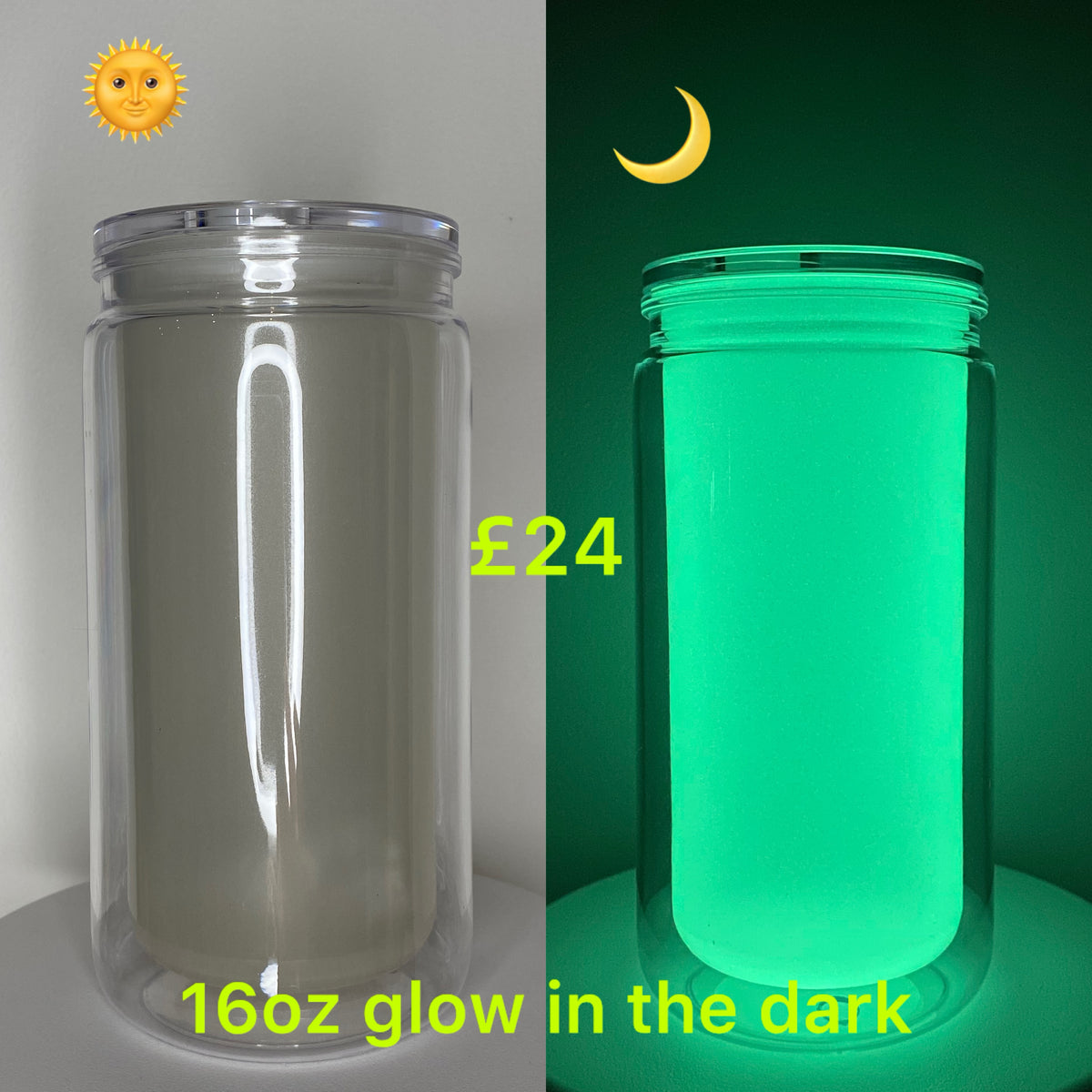 Glow in the dark, 16oz cup