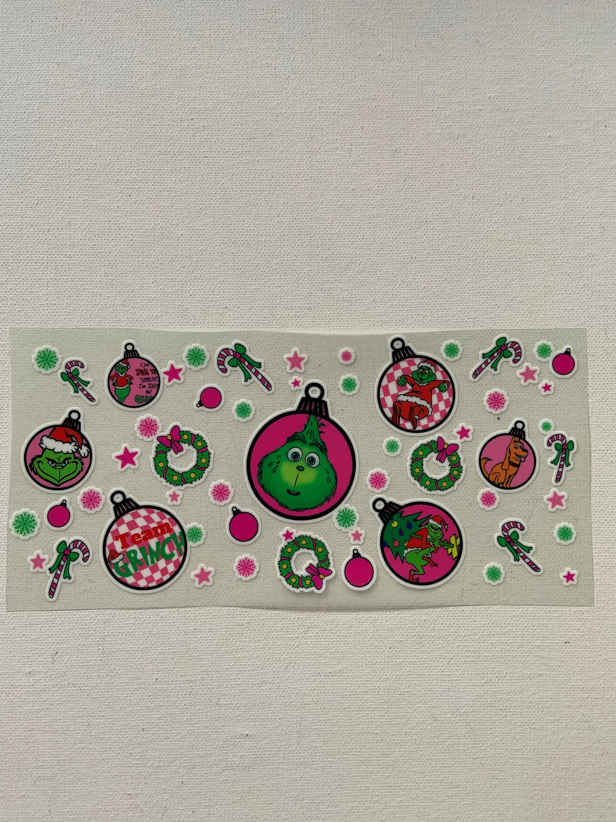 Grinch glow in the dark decal