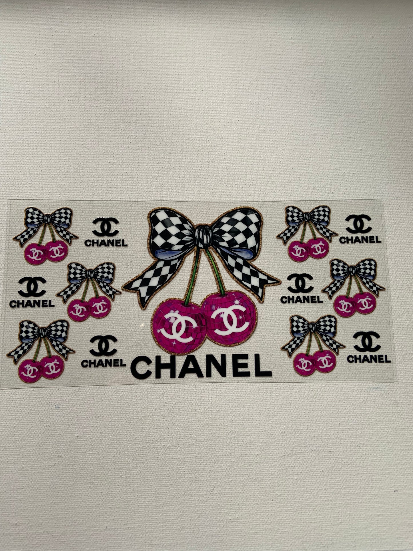 Designer inspired cherry decal