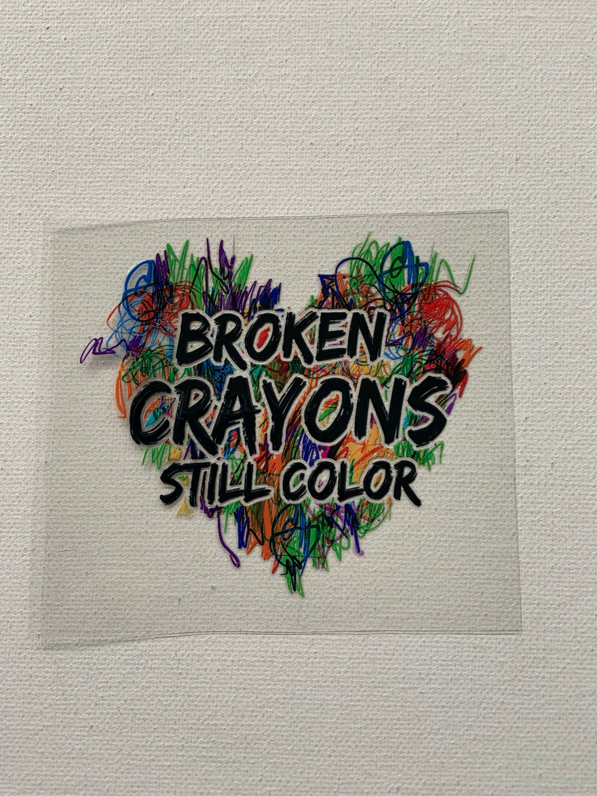 Small decal broken crayons still colour