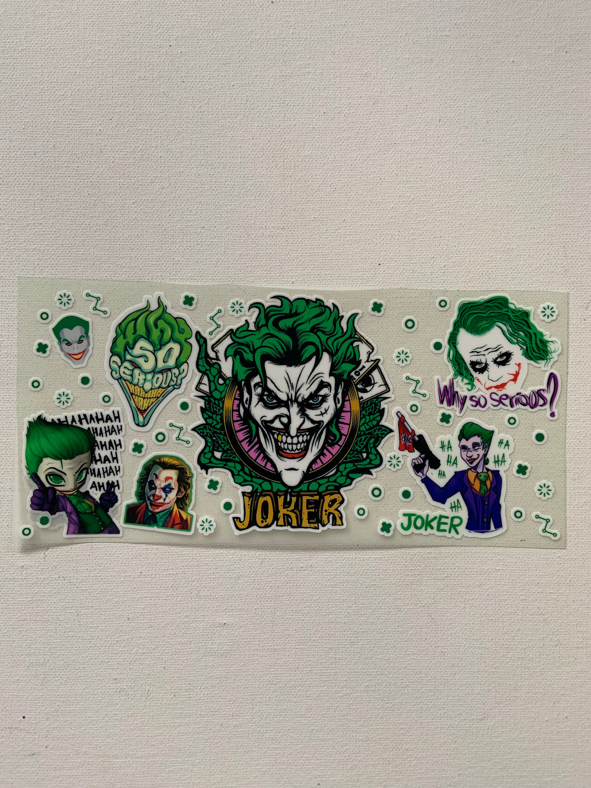 Joker glow in the dark decal