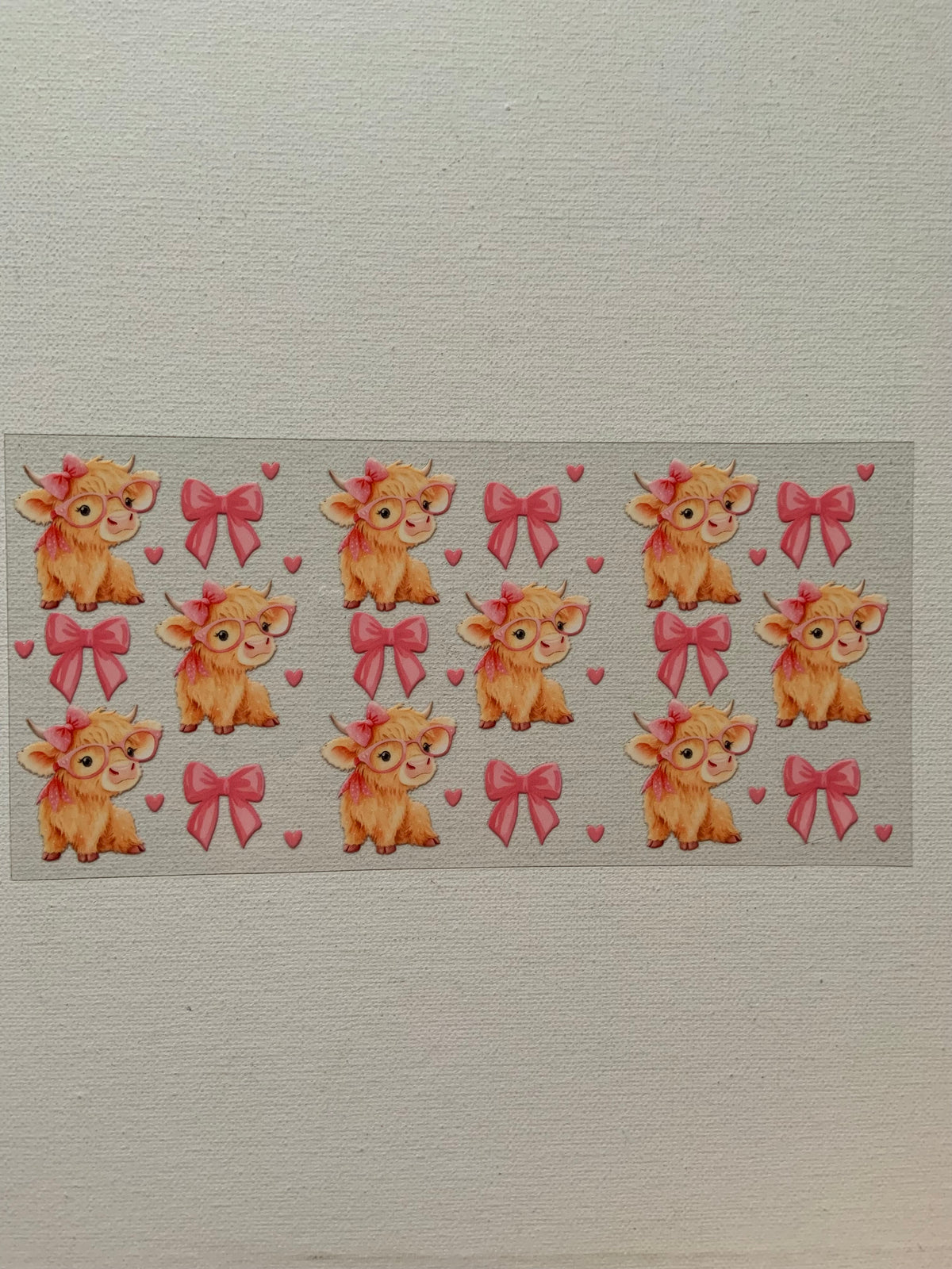 Cows and bows decal