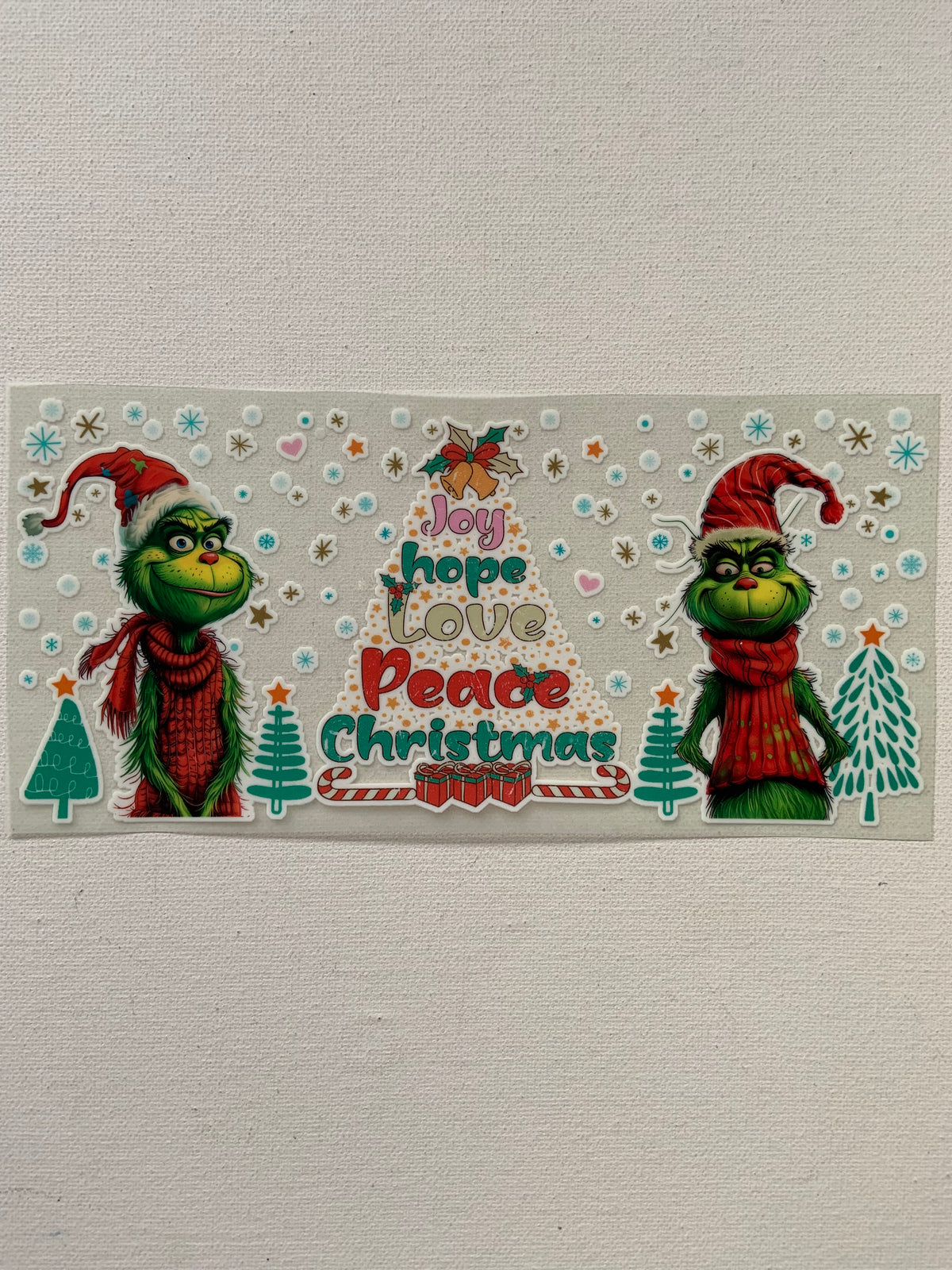 Grinch glow in the dark decal