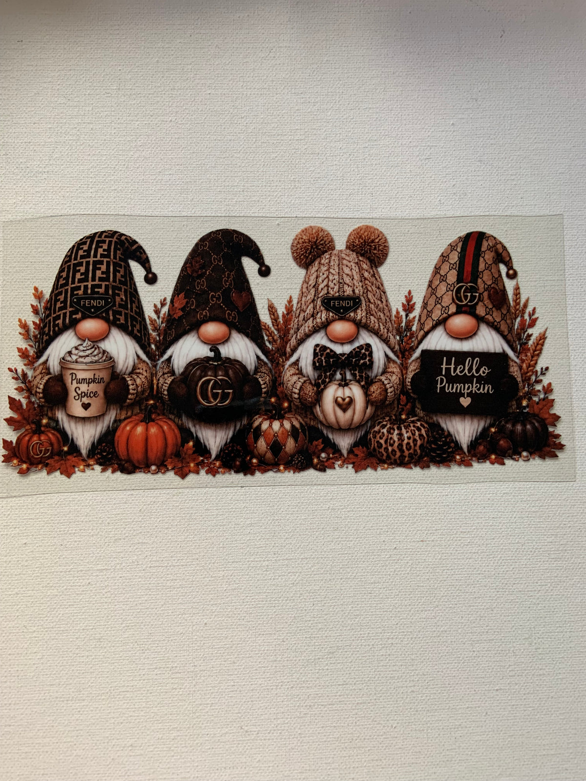 Autumn gnomes decal