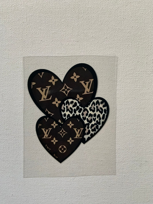 Lv hearts small decal