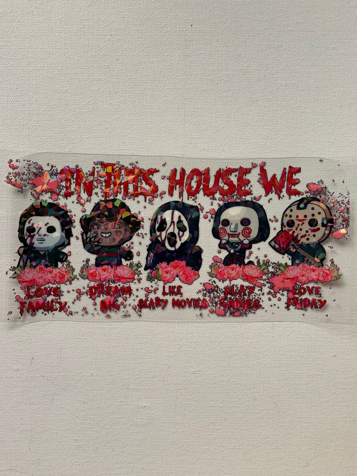 Horror holographic decal