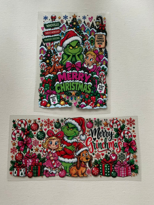 Grinch decal for buying choose  on home page “Notebook and single wall cup”