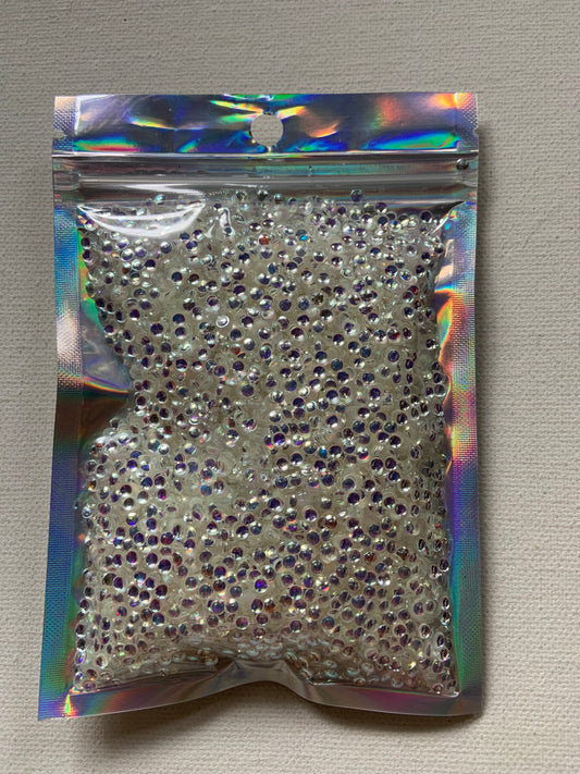 Big pro bubble glitter, white/silver, 2oz/56 grams