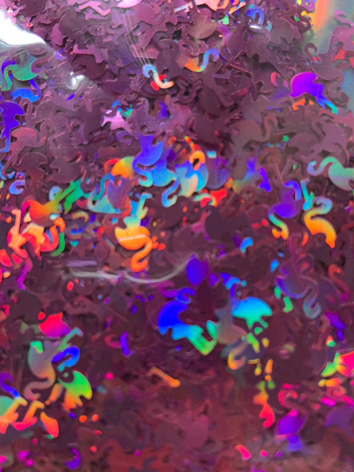 Shaped glitter Flamingo bright pink colour, 10 grams of products (without packaging )