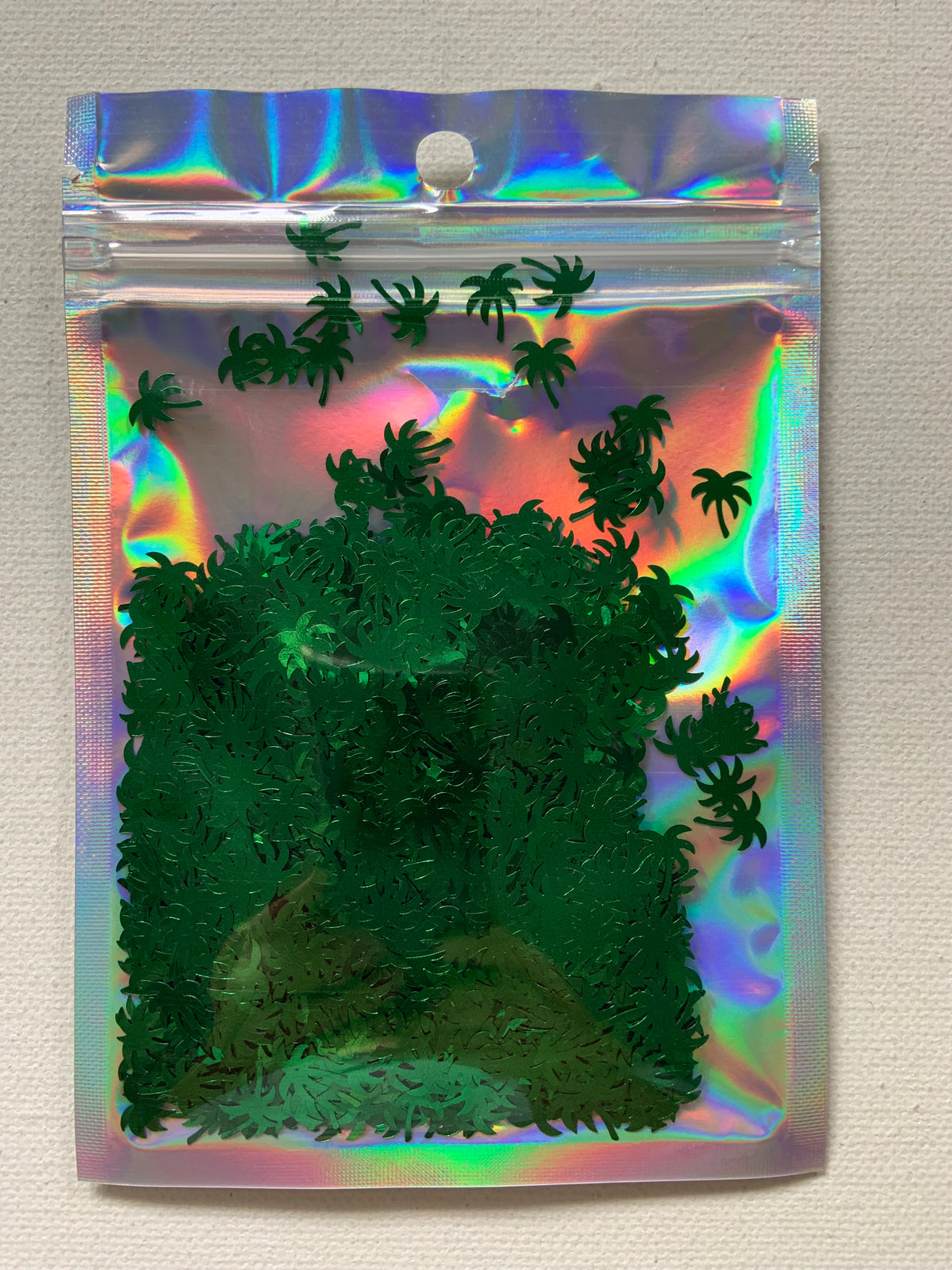 Palm trees shaped glitter, 10 grams