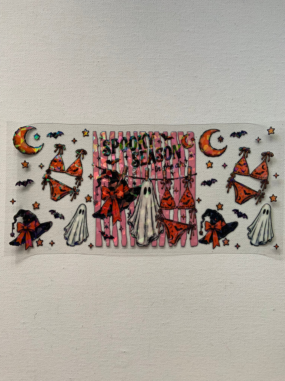 Spooky season holographic decal
