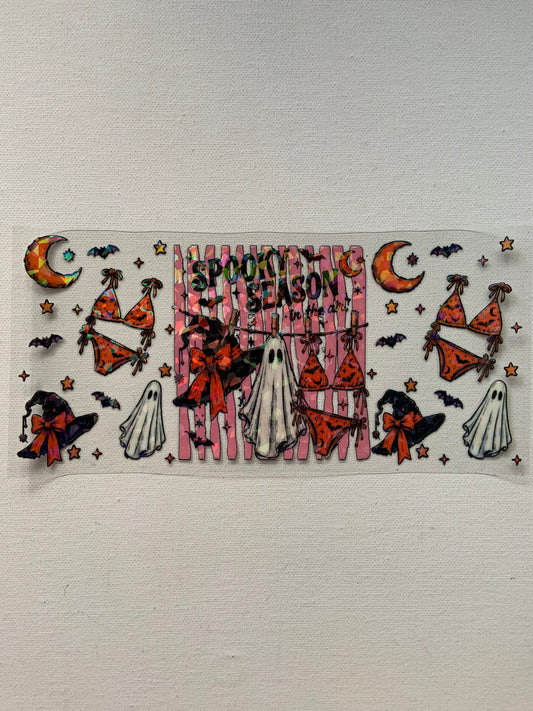 Spooky season holographic decal