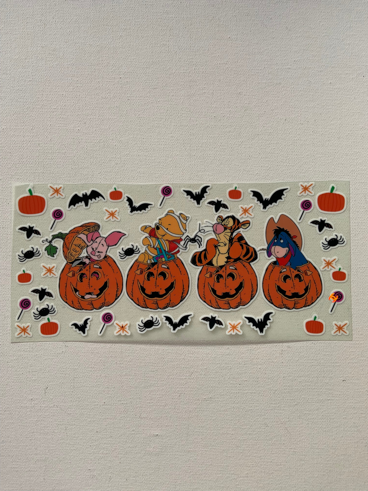 Winnie-the -Pooh Halloween glow in the dark decal