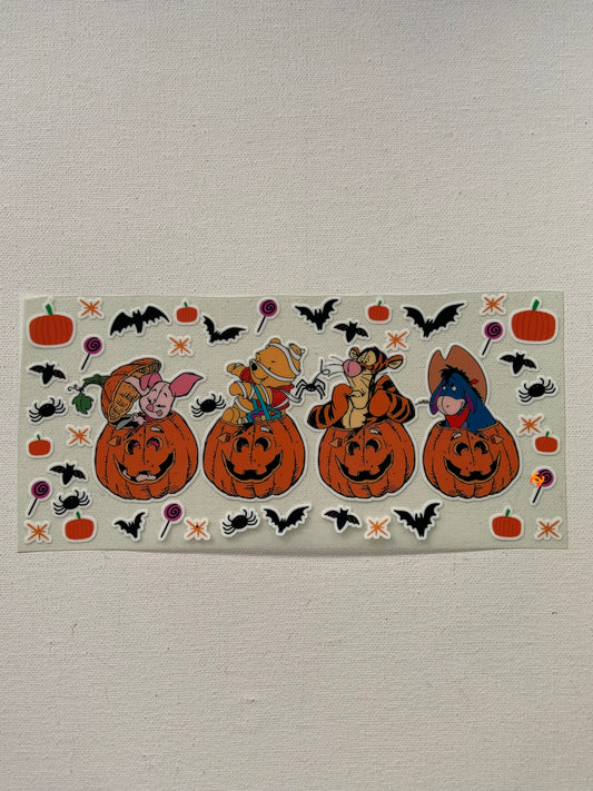Winnie-the -Pooh Halloween glow in the dark decal