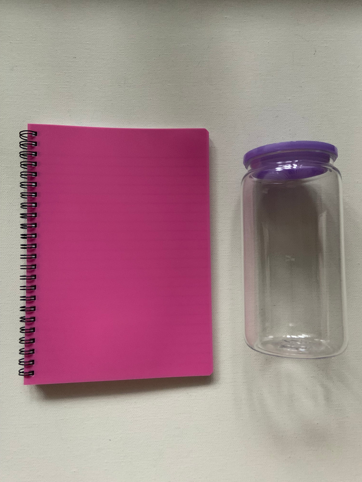 Notebook and single wall cup