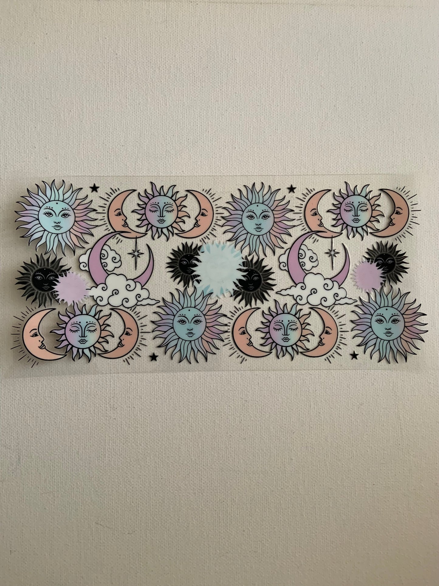 Sun and moon decal