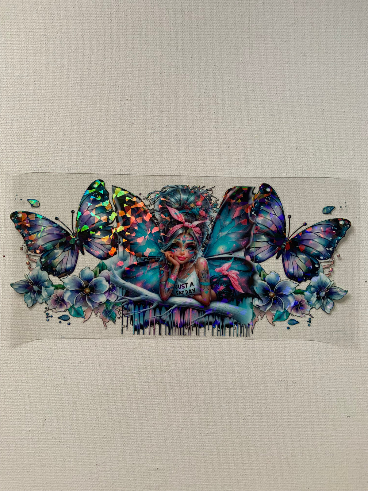 Tattoo girl holographic decal