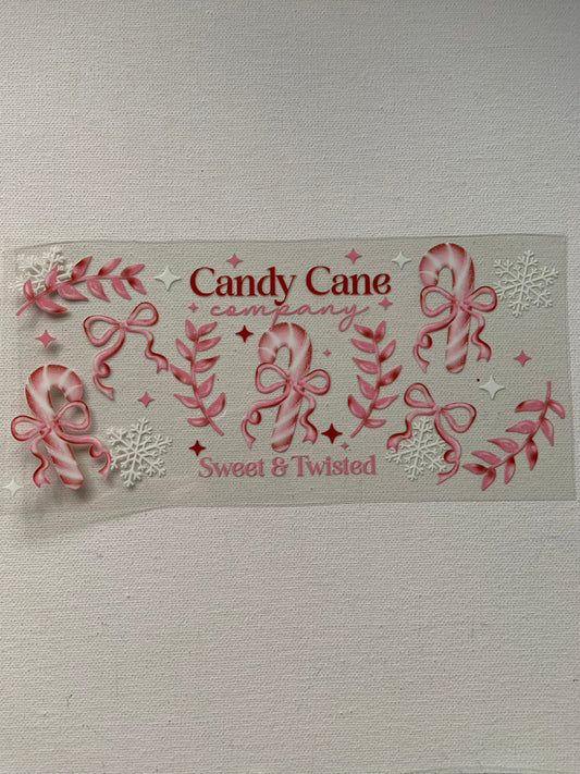 Candy cane decal