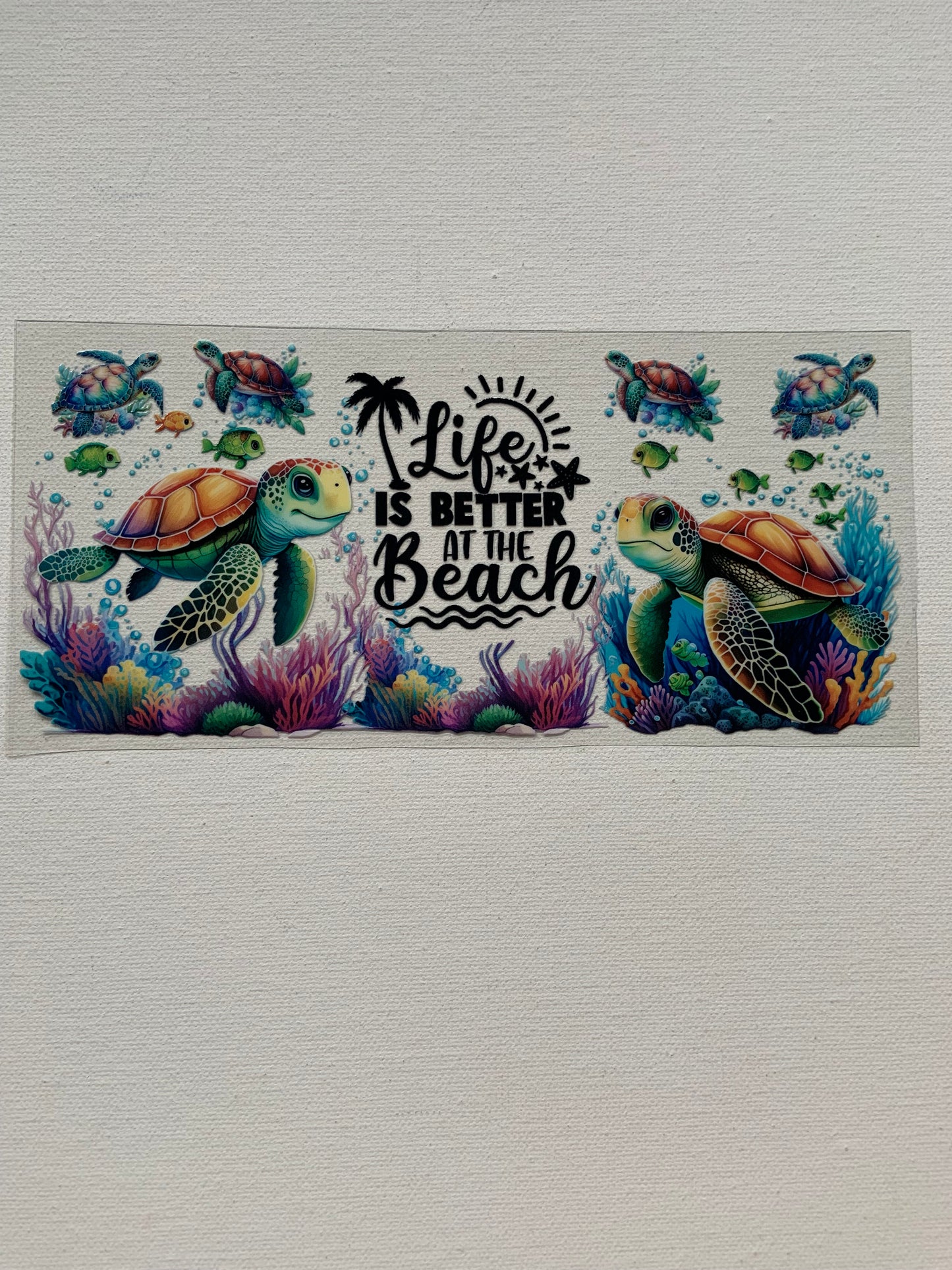 «life is better at the beach” decal