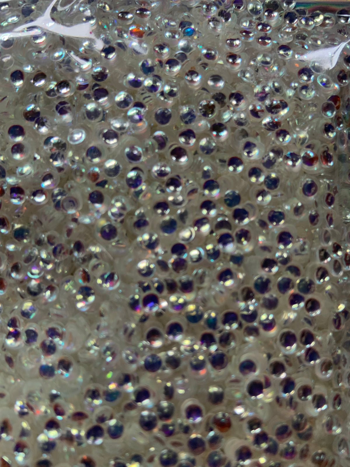 Big pro bubble glitter, white/silver, 2oz/56 grams