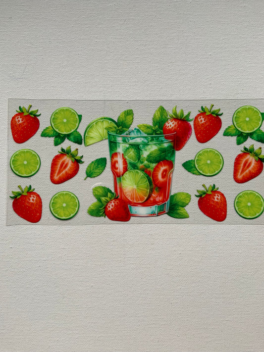 Strawberries and limes decal