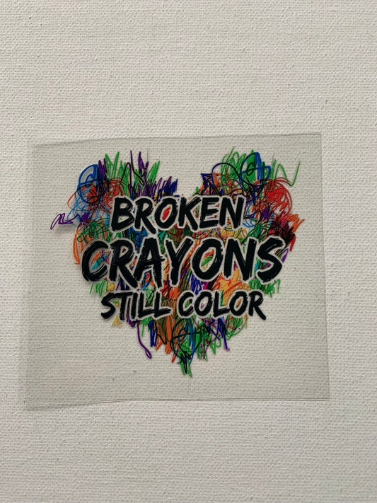 Small decal broken crayons still colour