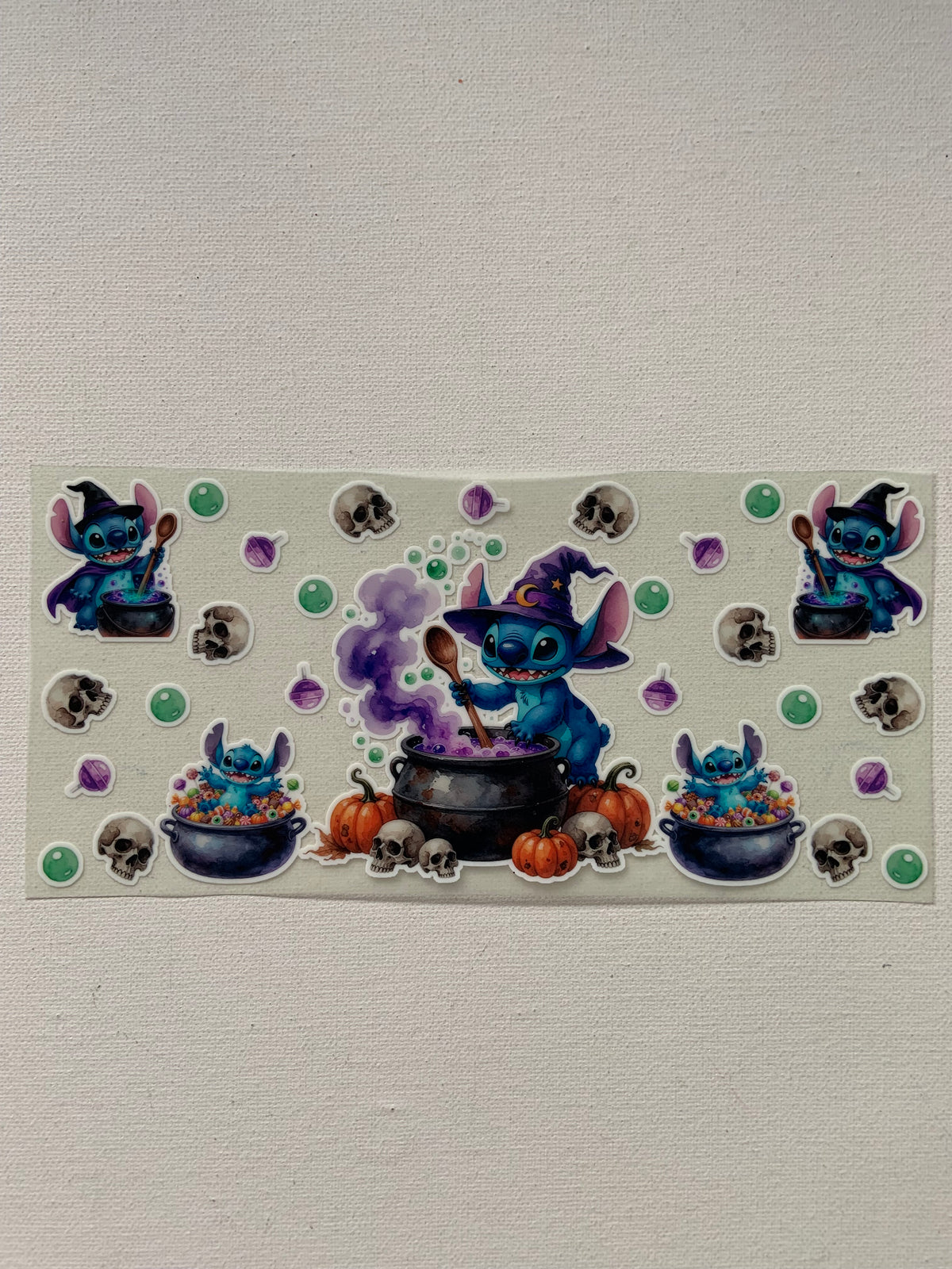 Stitch halloween glow in the dark decal