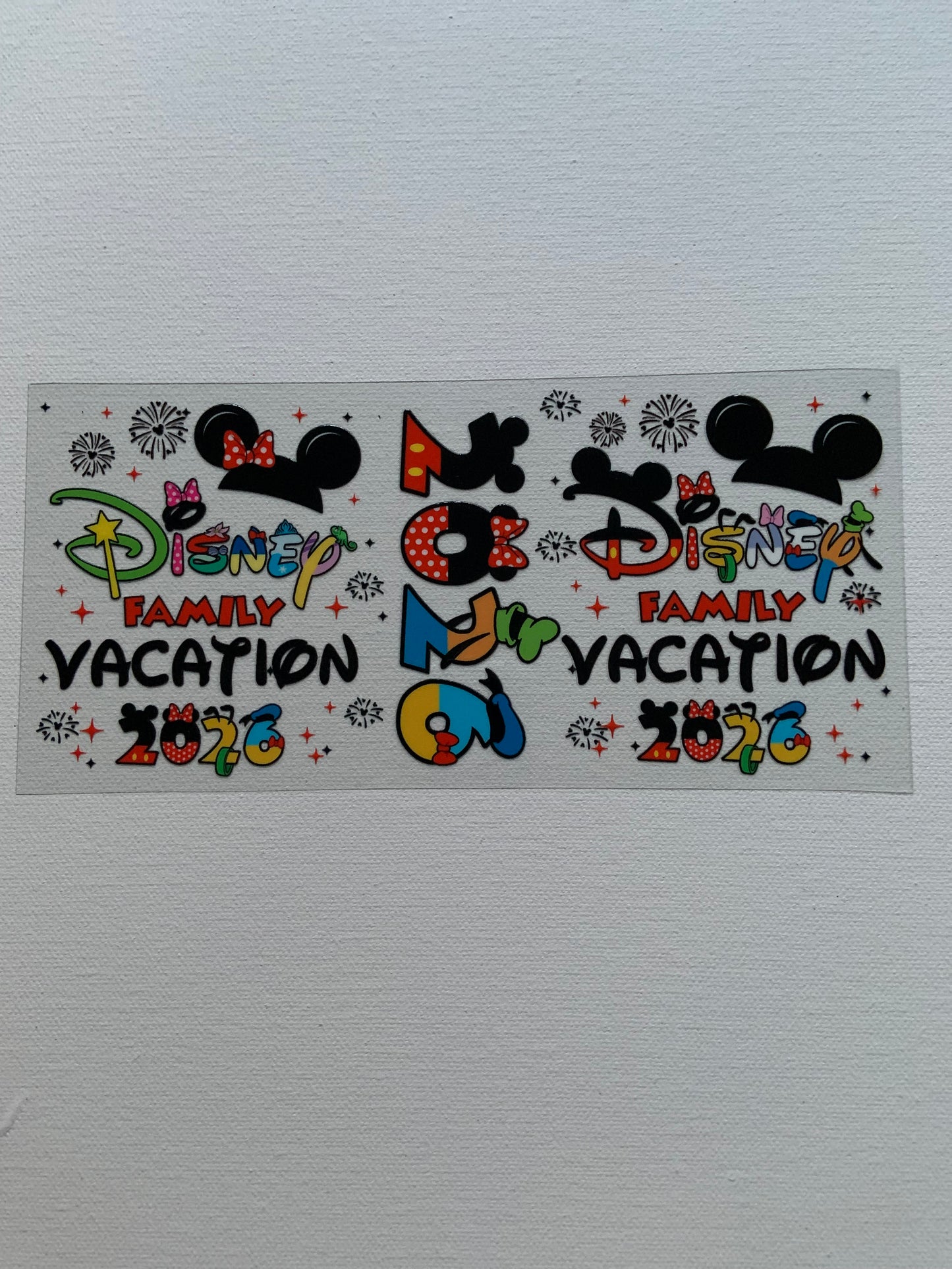 Disney Family Vacation 2026 Decal