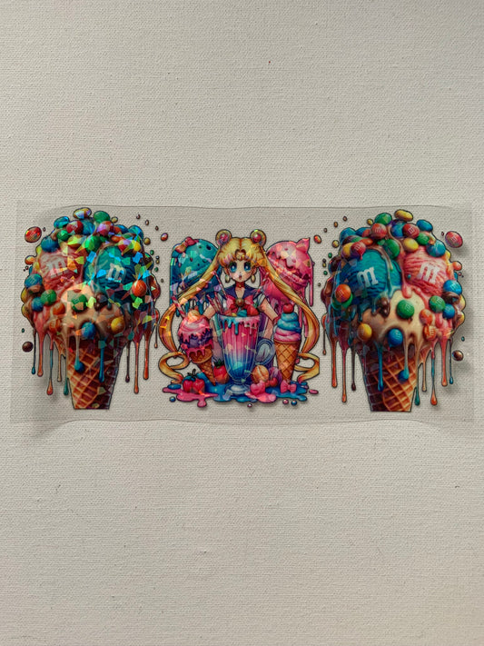 M and ms ice cream holographic decal