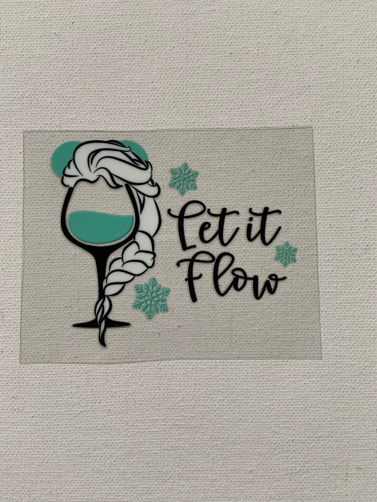 Let it flow small decal