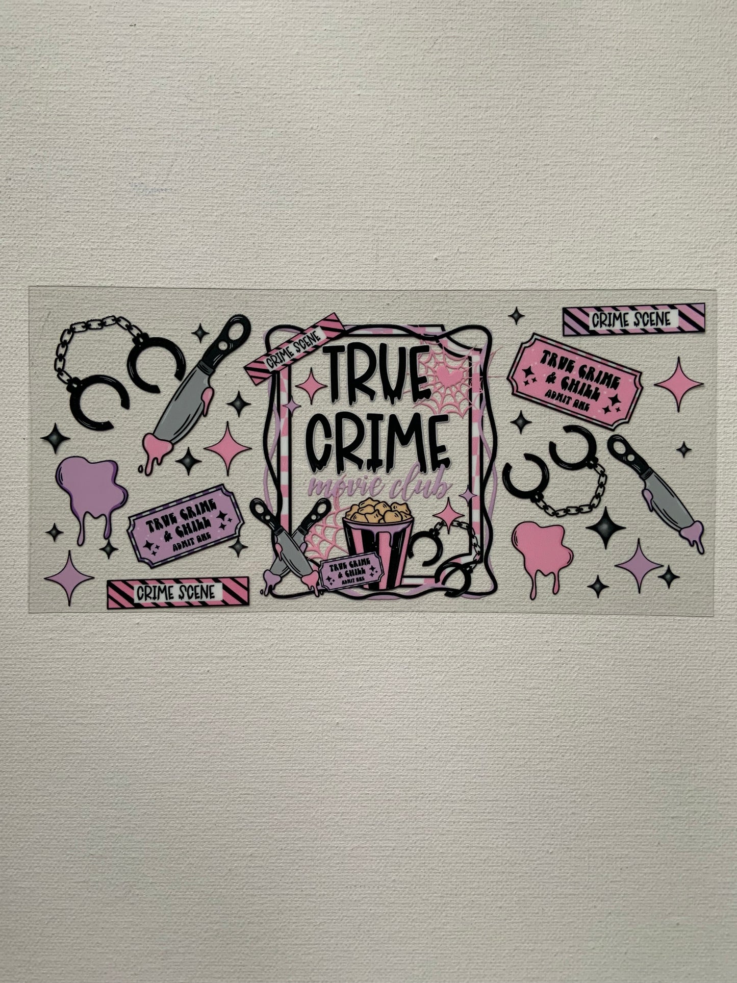 True crime movie club decal