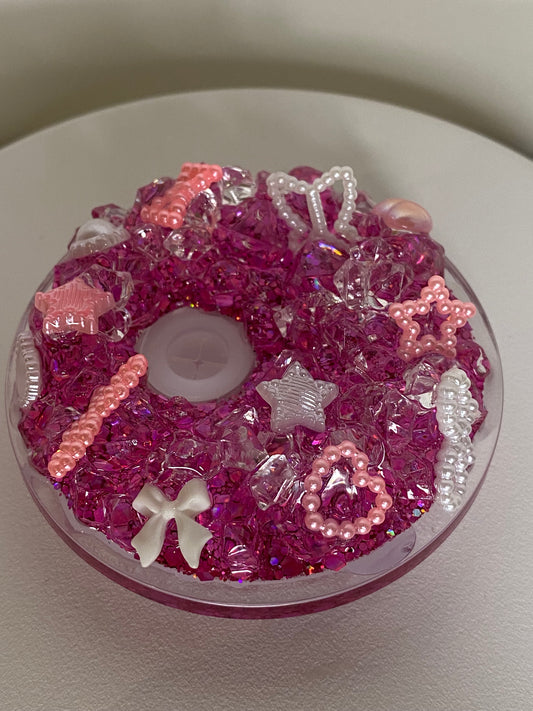 Lid decoration with ice and available decor 
