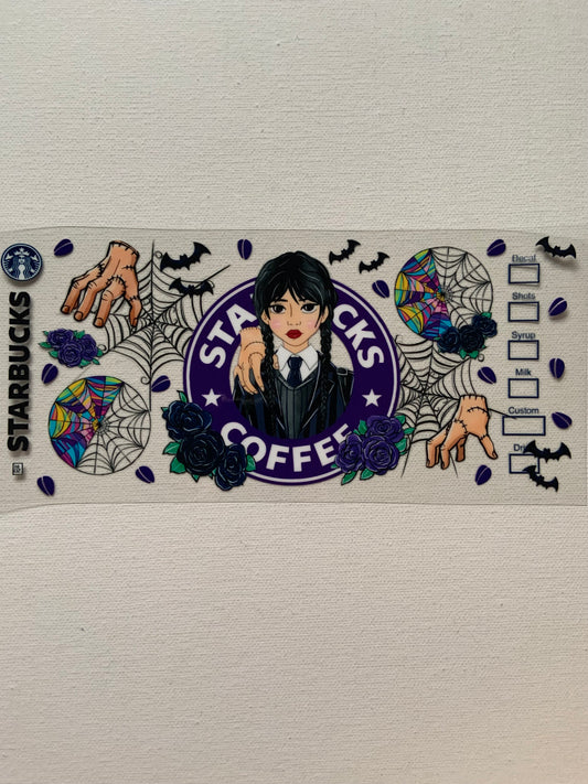 Wednesday Starbucks decal