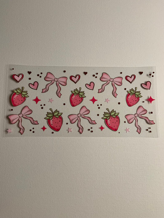 Strawberries and Bows Decal