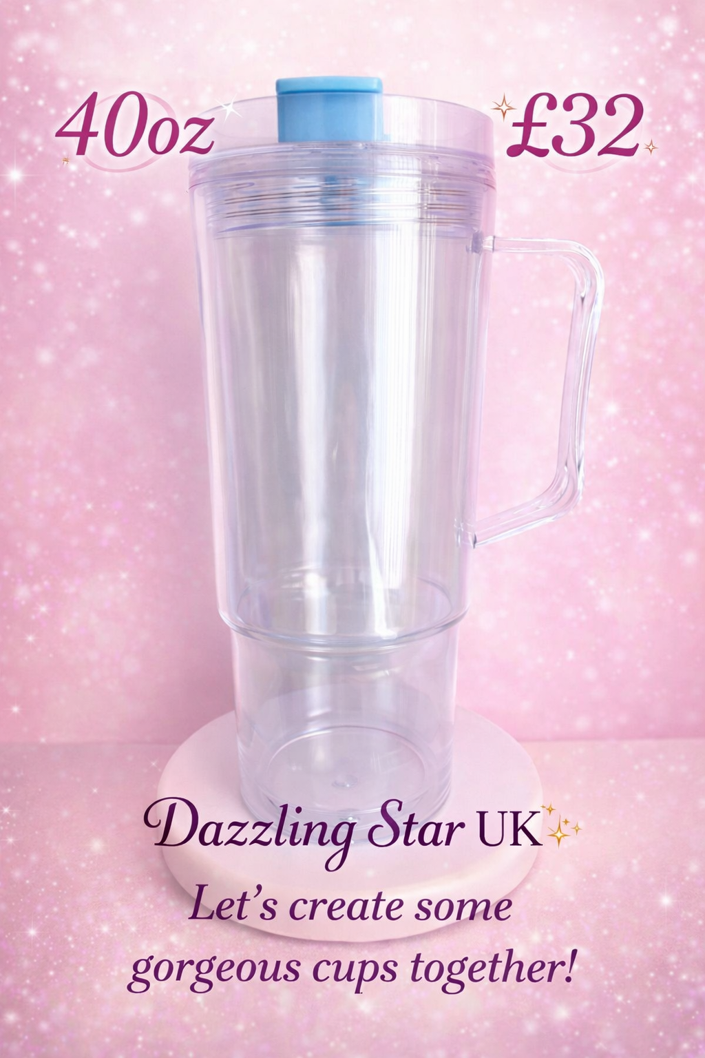 40oz double wall tumbler with handle