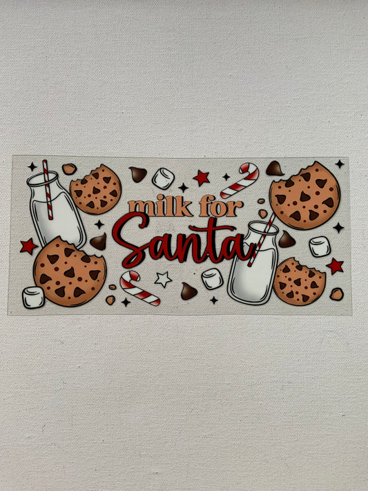 Milk for Santa decal