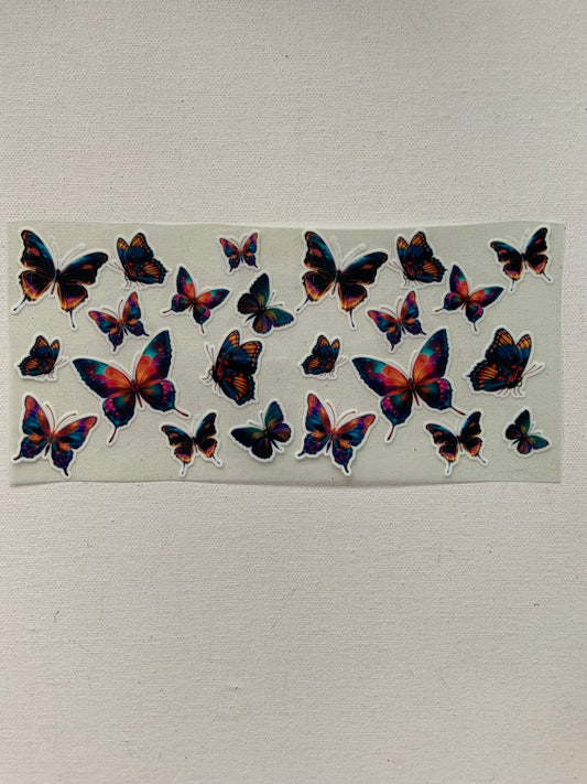 Butterflies glow  in the dark decal