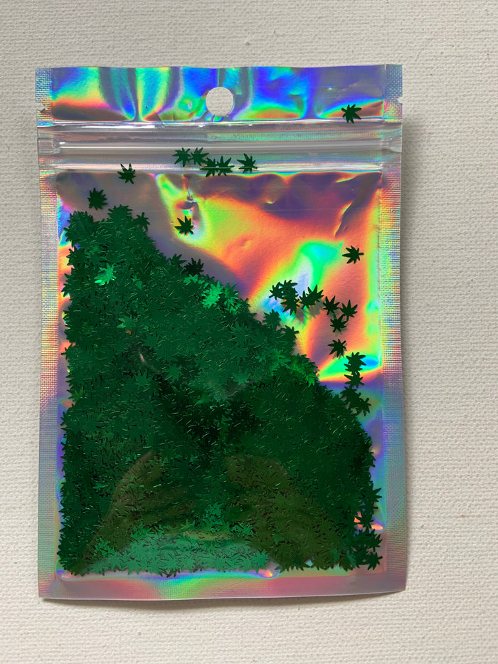 Shaped  glitter, “Happy Leafs”, 10 grams of products ( without packaging)