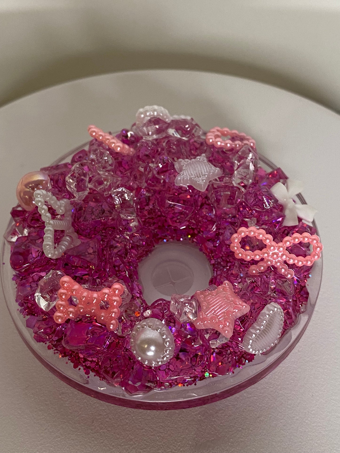Lid decoration with ice and available decor 