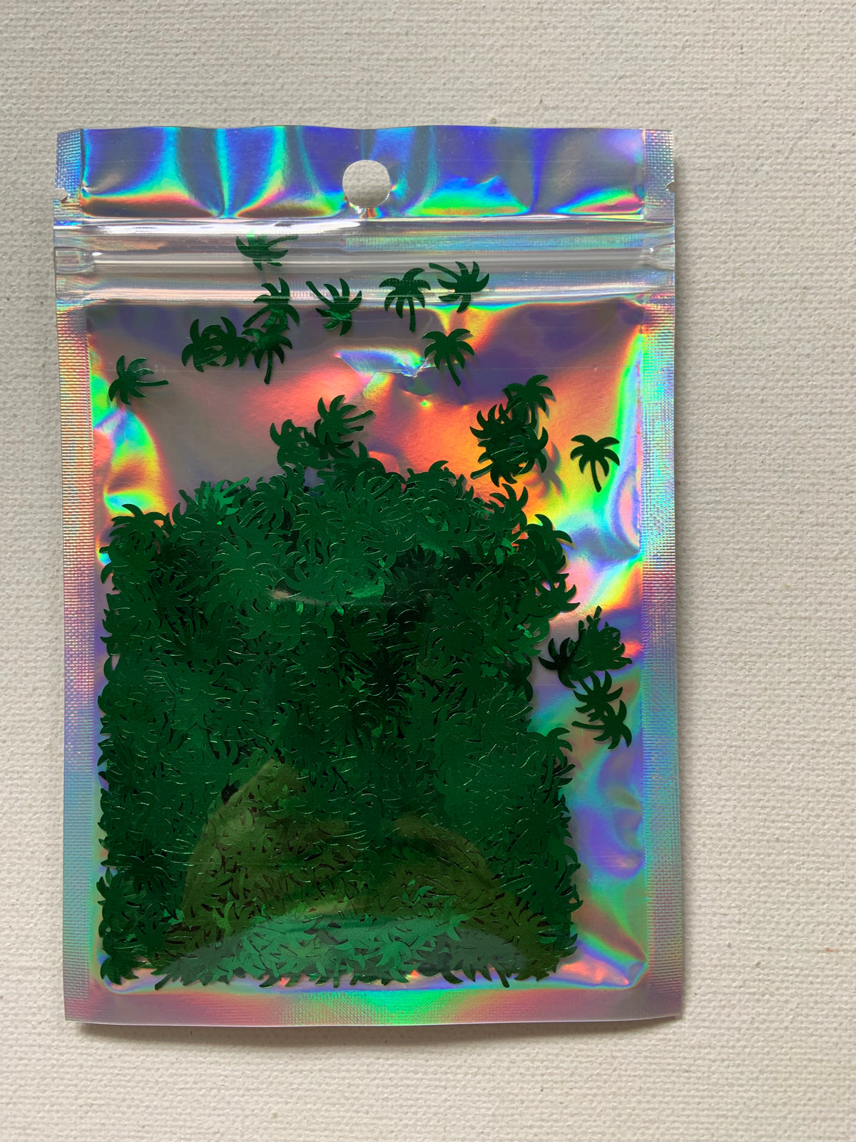 Palm trees shaped glitter, 10 grams