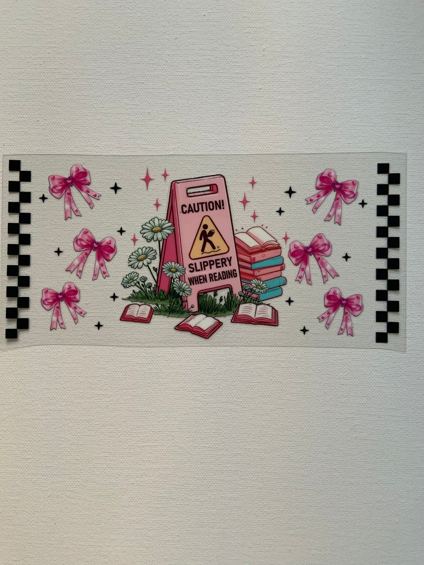“Slippery when reading” Decal