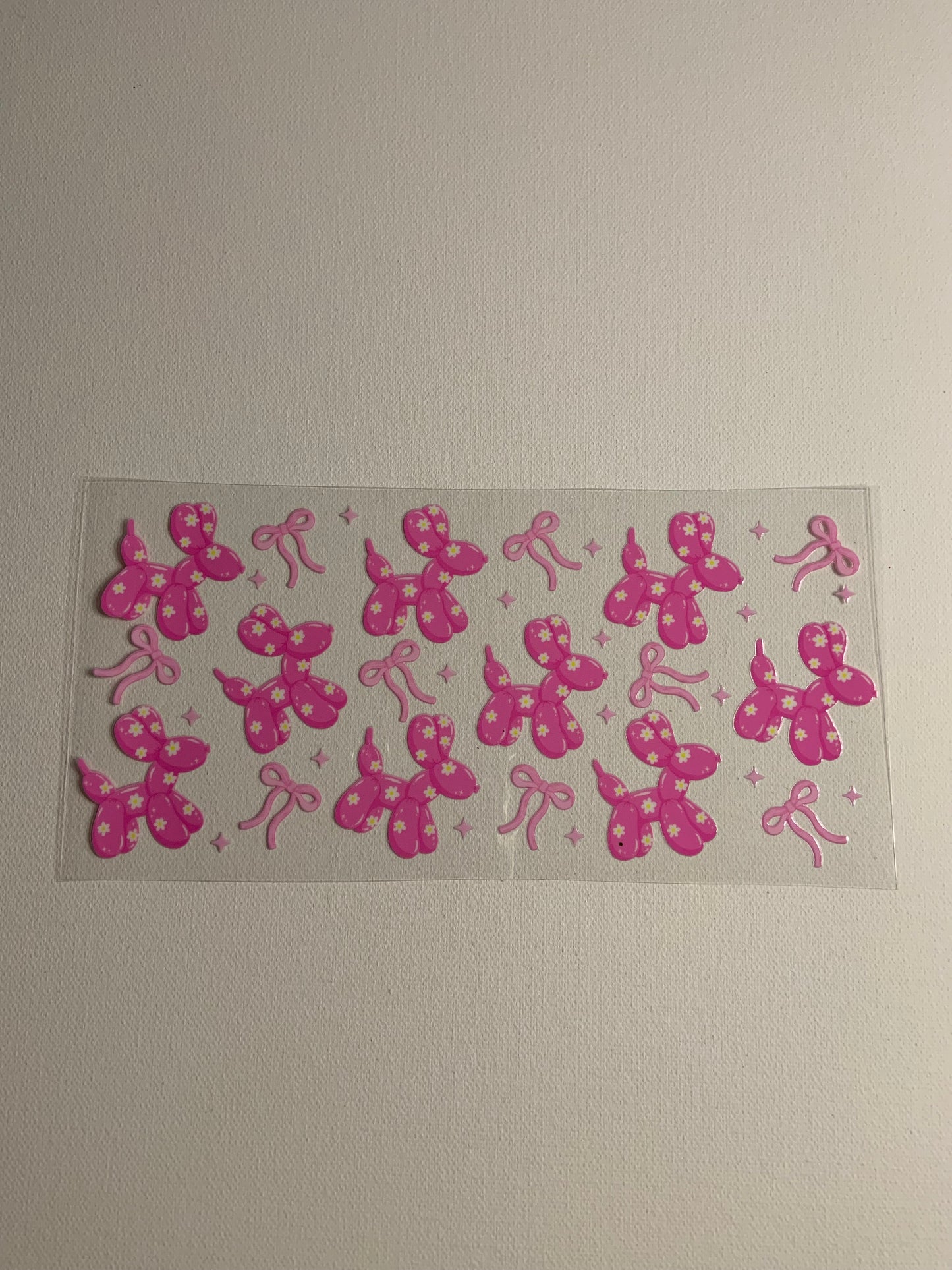 Pink Balloon Dog Decal