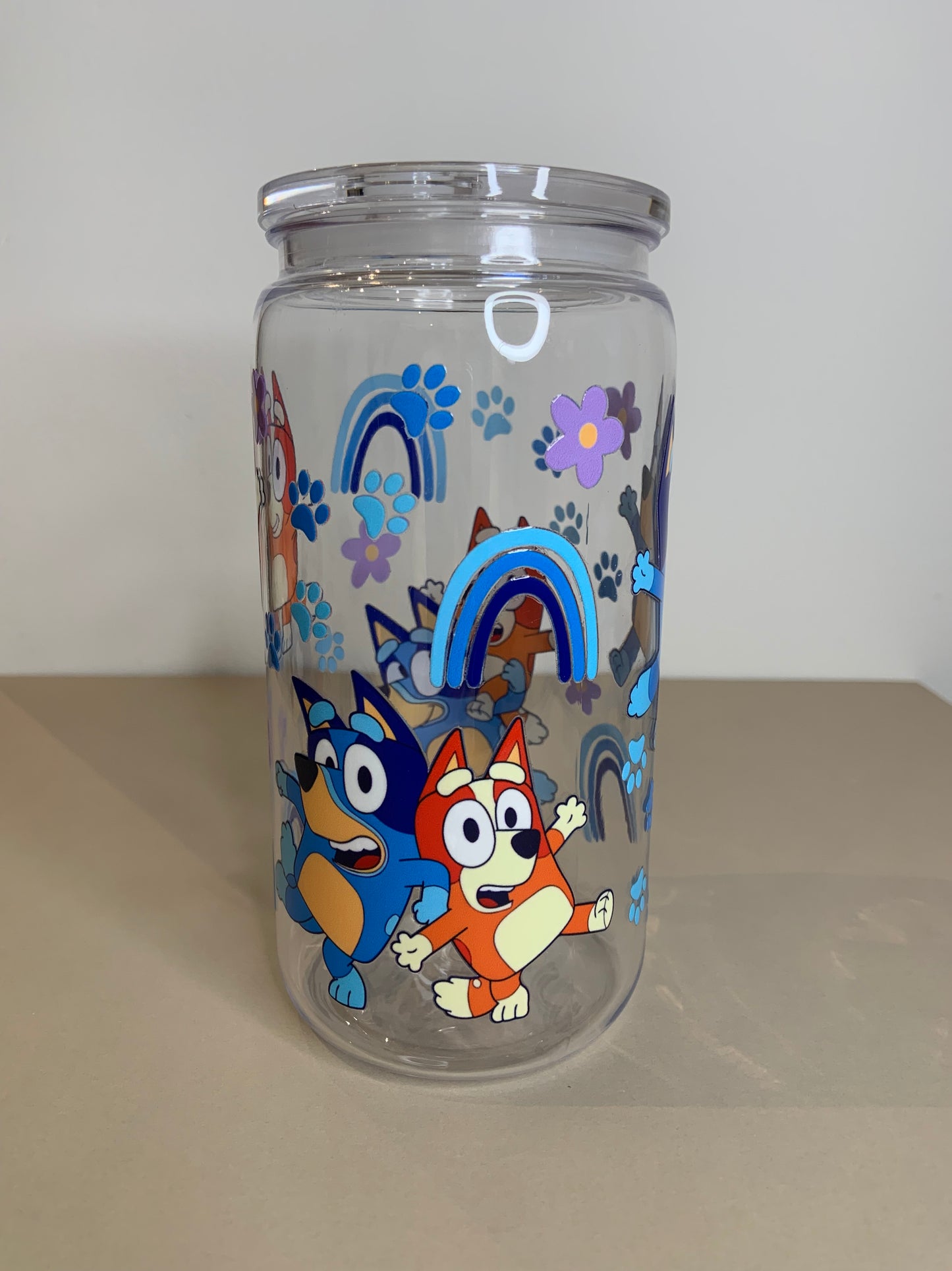 Fantastic Bluey cold cup, 16oz, single wall.