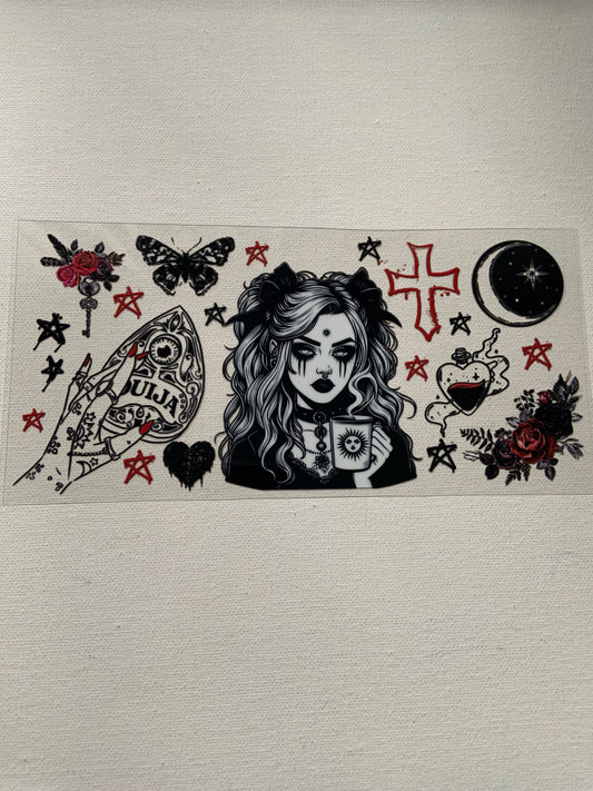 Gothic girl decal