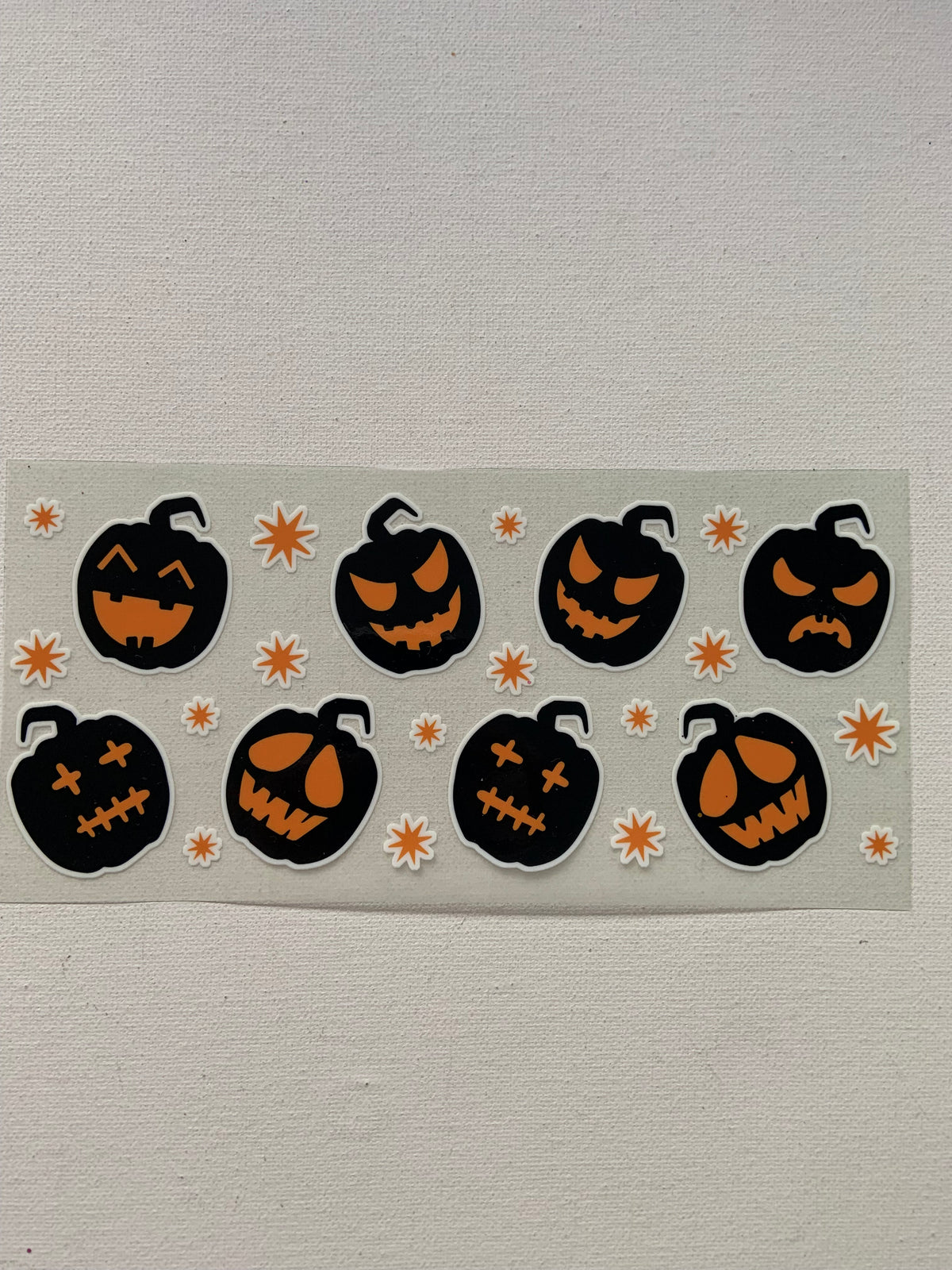 Pumpkins glow in the dark decal