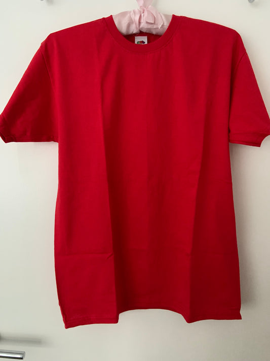100 % cotton, red colour , size 12-13 years, 152 cm